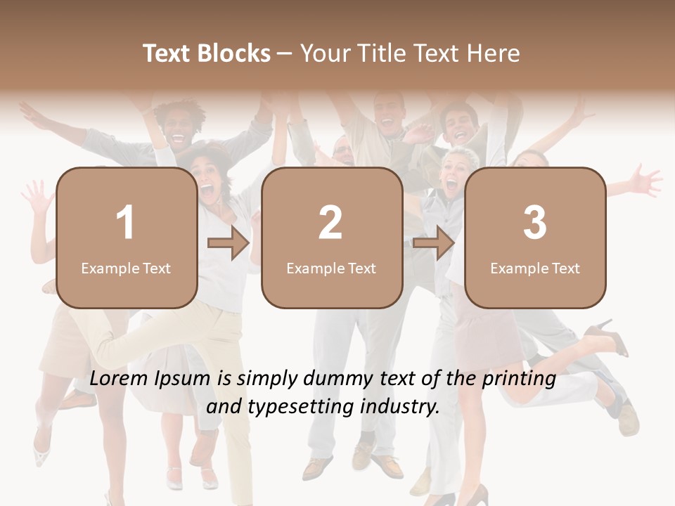 Teeth Joy Businesswoman PowerPoint Template