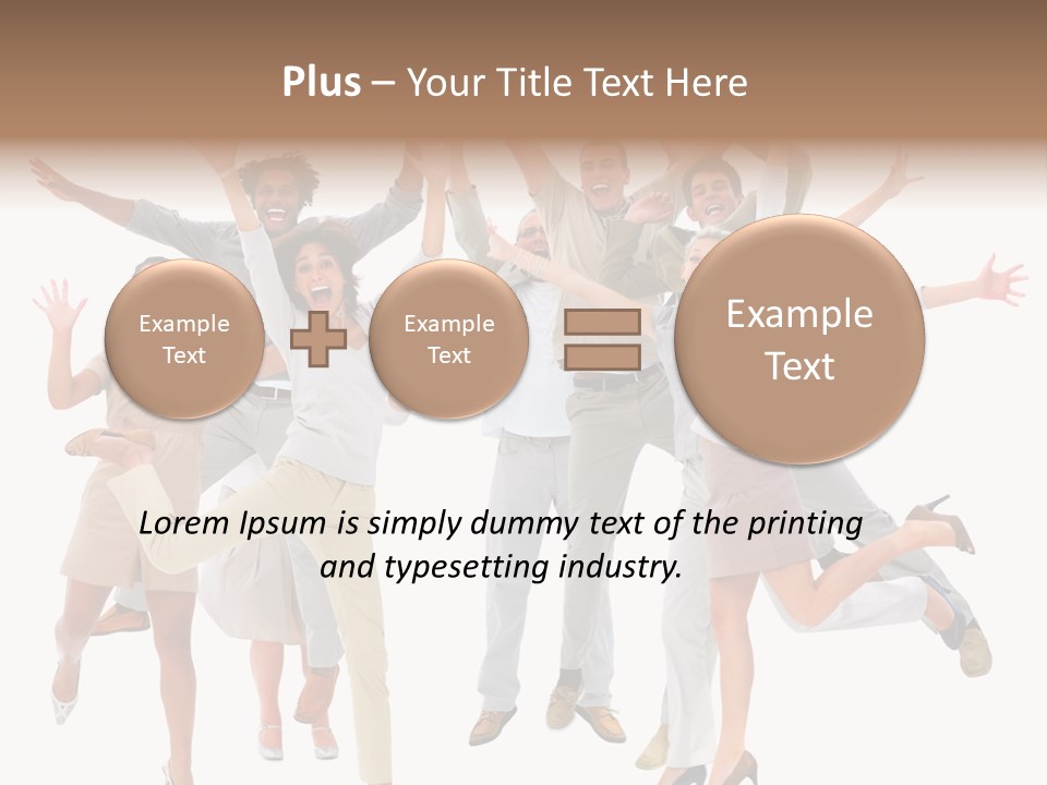 Teeth Joy Businesswoman PowerPoint Template