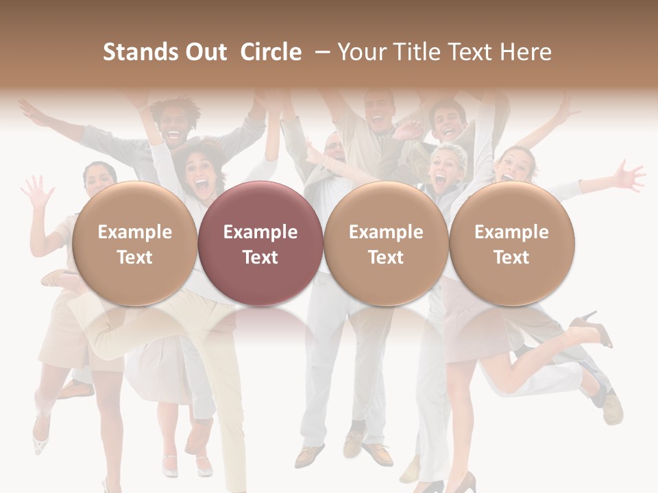 Teeth Joy Businesswoman PowerPoint Template