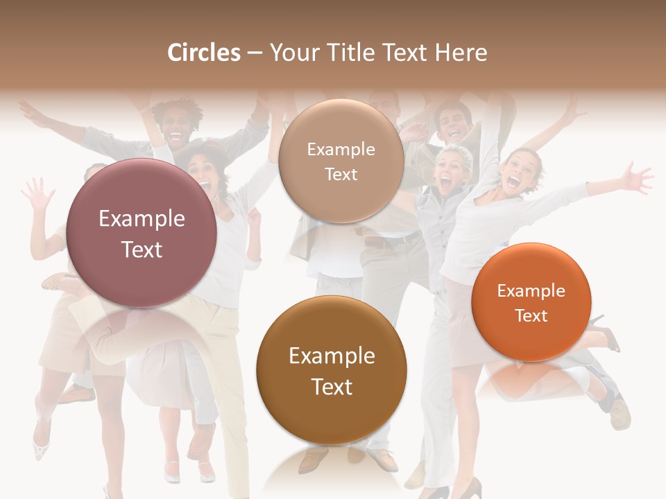 Teeth Joy Businesswoman PowerPoint Template