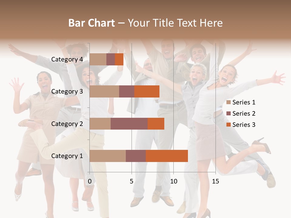 Teeth Joy Businesswoman PowerPoint Template