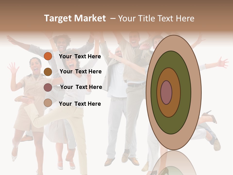 Teeth Joy Businesswoman PowerPoint Template