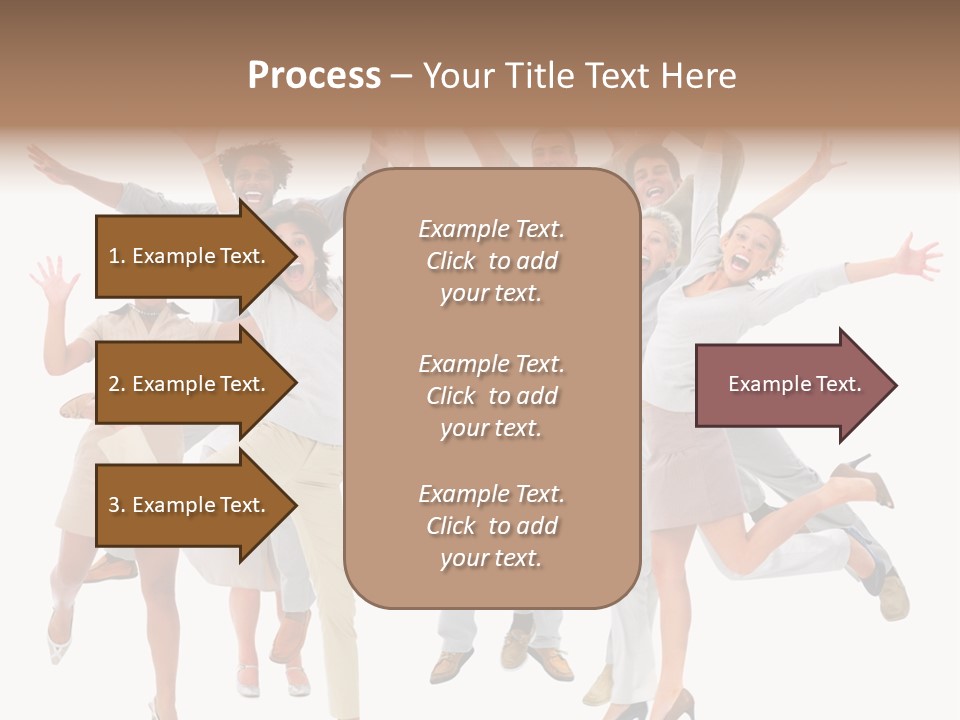 Teeth Joy Businesswoman PowerPoint Template
