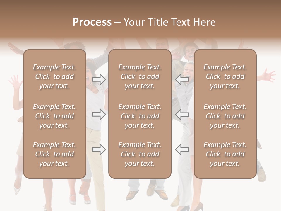 Teeth Joy Businesswoman PowerPoint Template