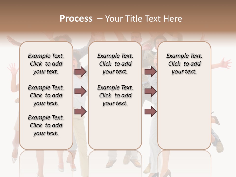 Teeth Joy Businesswoman PowerPoint Template