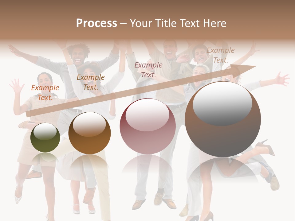 Teeth Joy Businesswoman PowerPoint Template