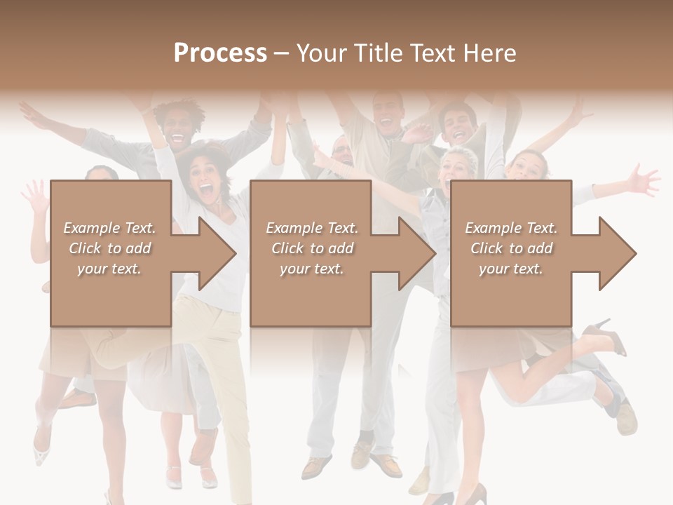 Teeth Joy Businesswoman PowerPoint Template