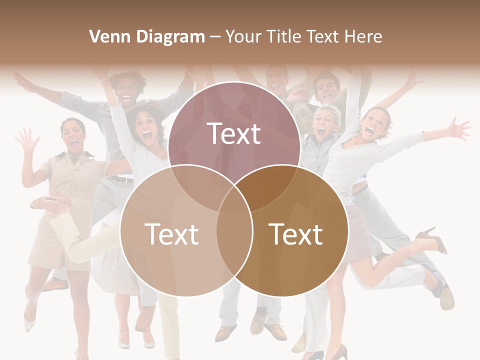 Teeth Joy Businesswoman PowerPoint Template