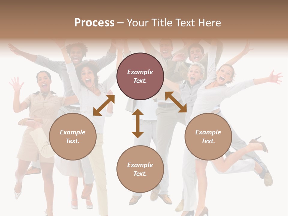 Teeth Joy Businesswoman PowerPoint Template