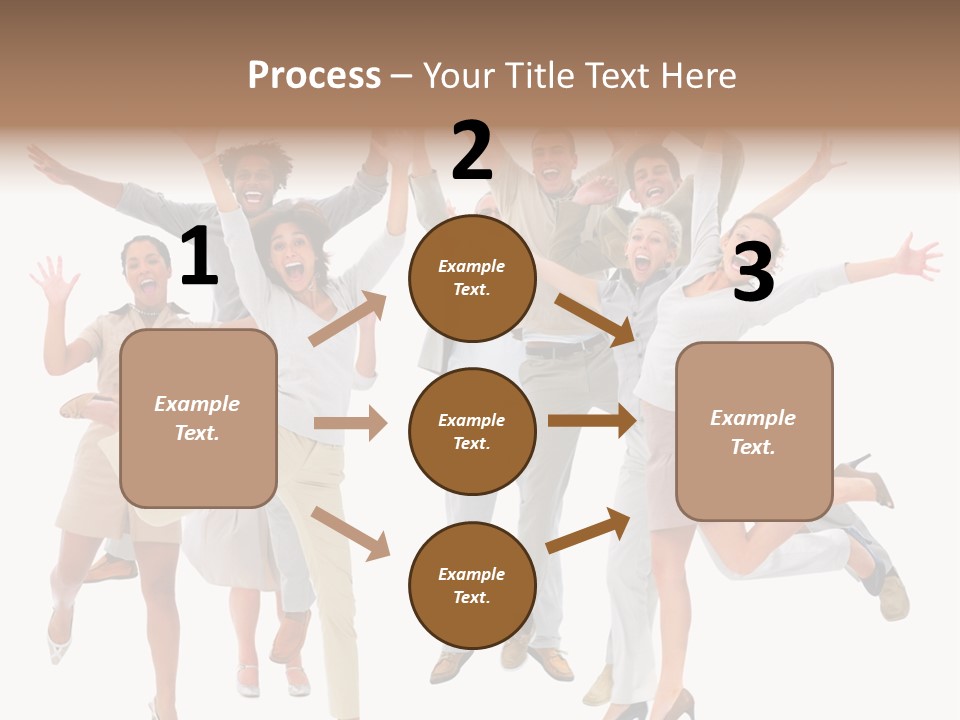Teeth Joy Businesswoman PowerPoint Template