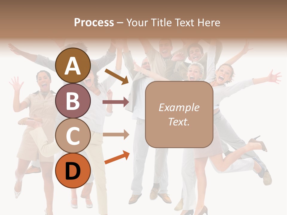 Teeth Joy Businesswoman PowerPoint Template
