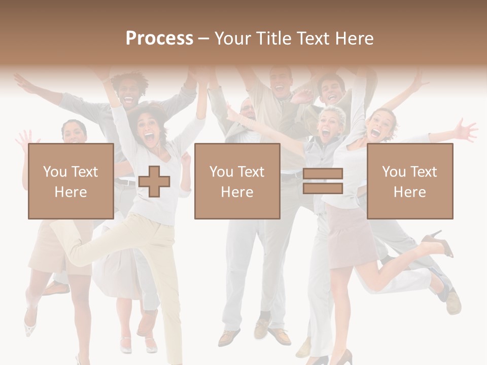 Teeth Joy Businesswoman PowerPoint Template