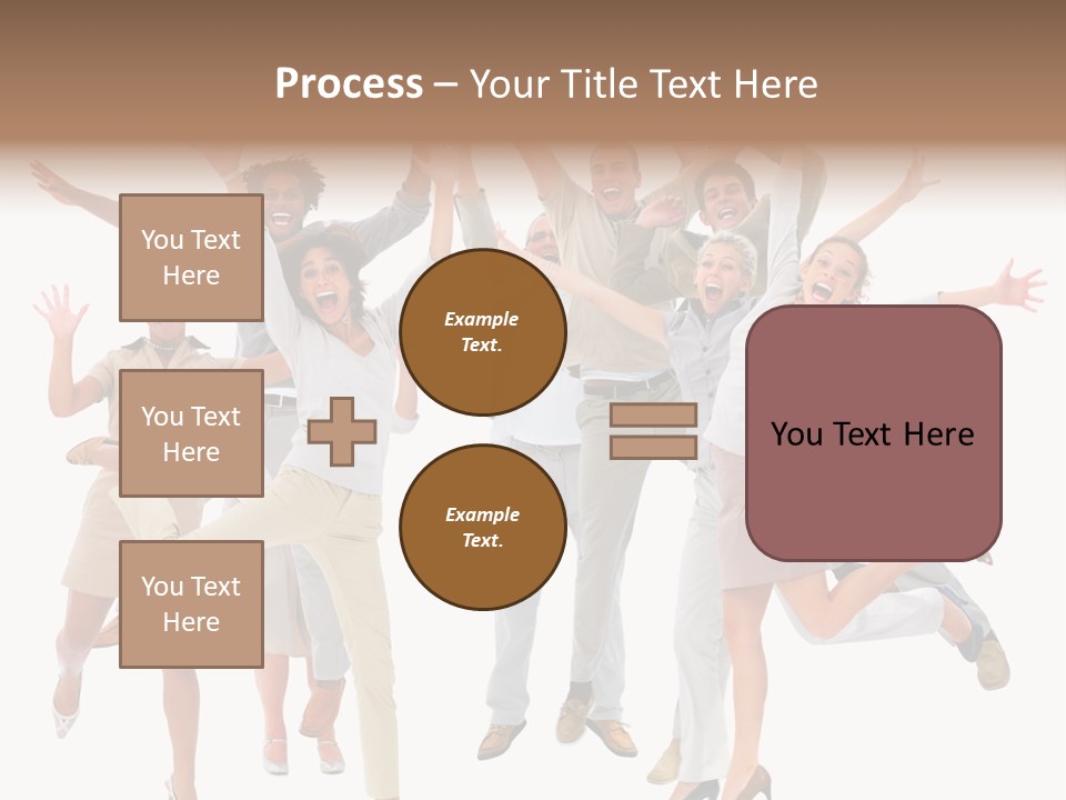 Teeth Joy Businesswoman PowerPoint Template