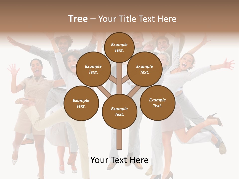 Teeth Joy Businesswoman PowerPoint Template