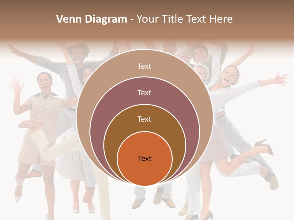 Teeth Joy Businesswoman PowerPoint Template