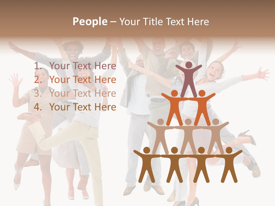 Teeth Joy Businesswoman PowerPoint Template