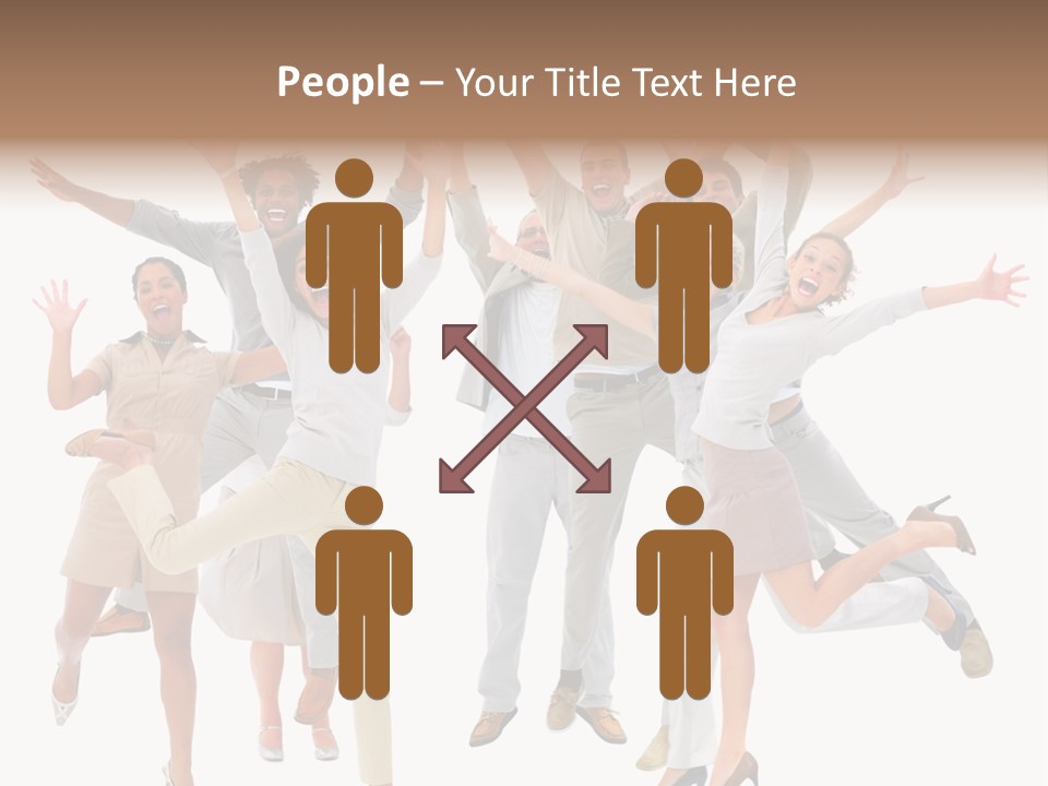 Teeth Joy Businesswoman PowerPoint Template