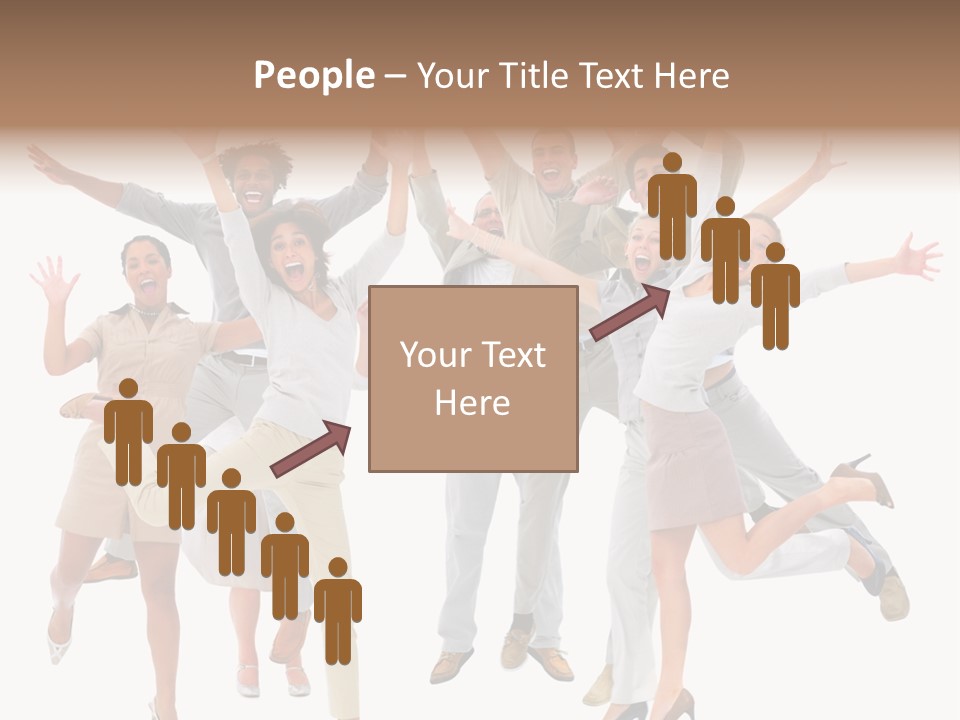 Teeth Joy Businesswoman PowerPoint Template