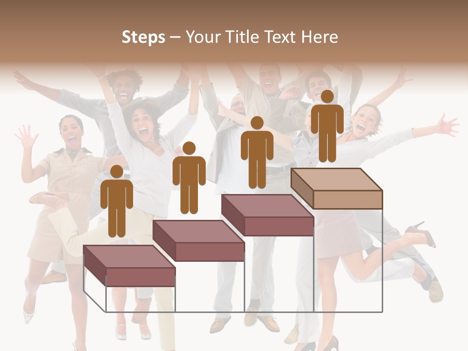 Teeth Joy Businesswoman PowerPoint Template