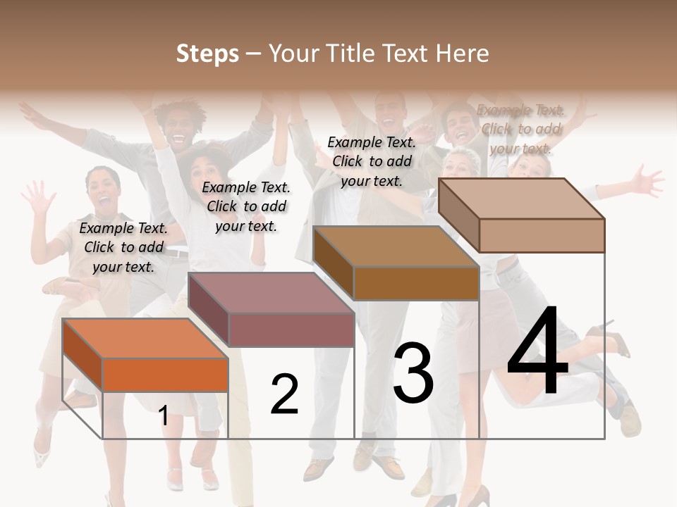 Teeth Joy Businesswoman PowerPoint Template