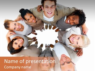 Strength Businesspeople Young PowerPoint Template