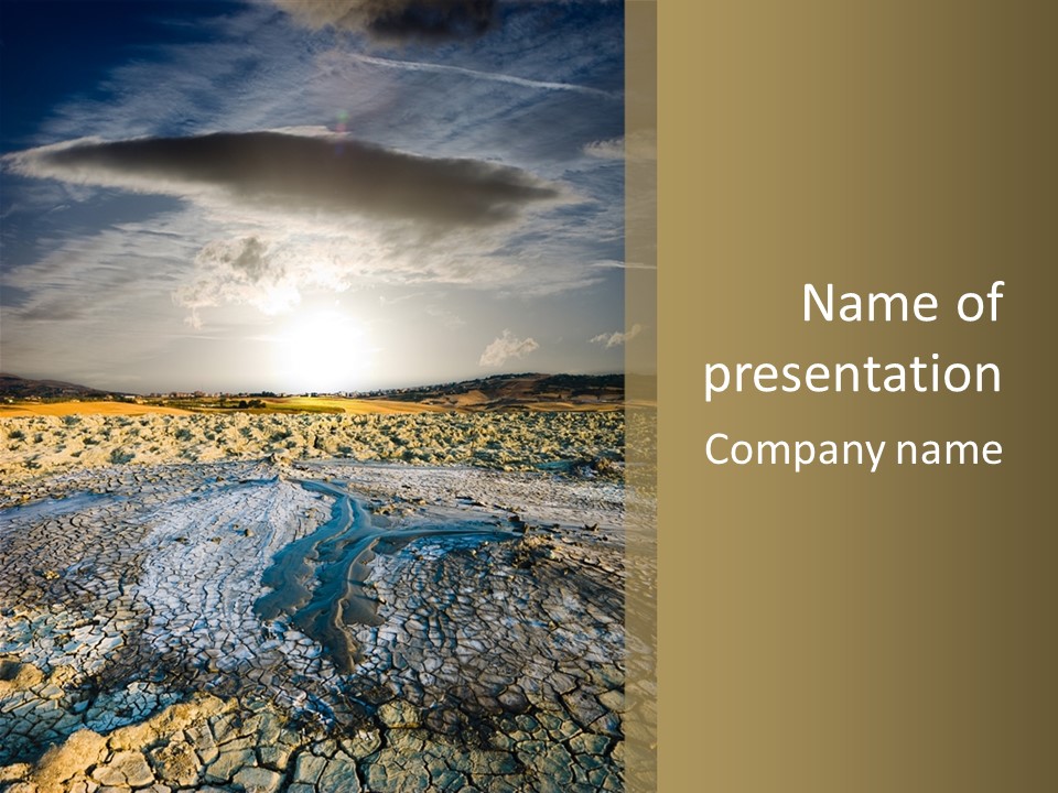 Scenic Global Dryness PowerPoint Template