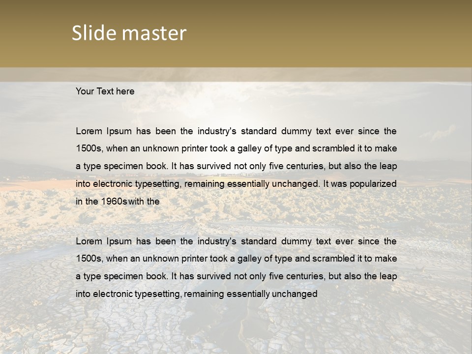 Scenic Global Dryness PowerPoint Template