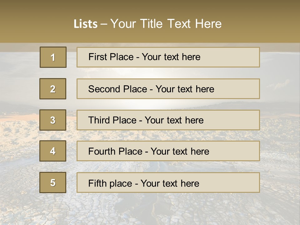 Scenic Global Dryness PowerPoint Template