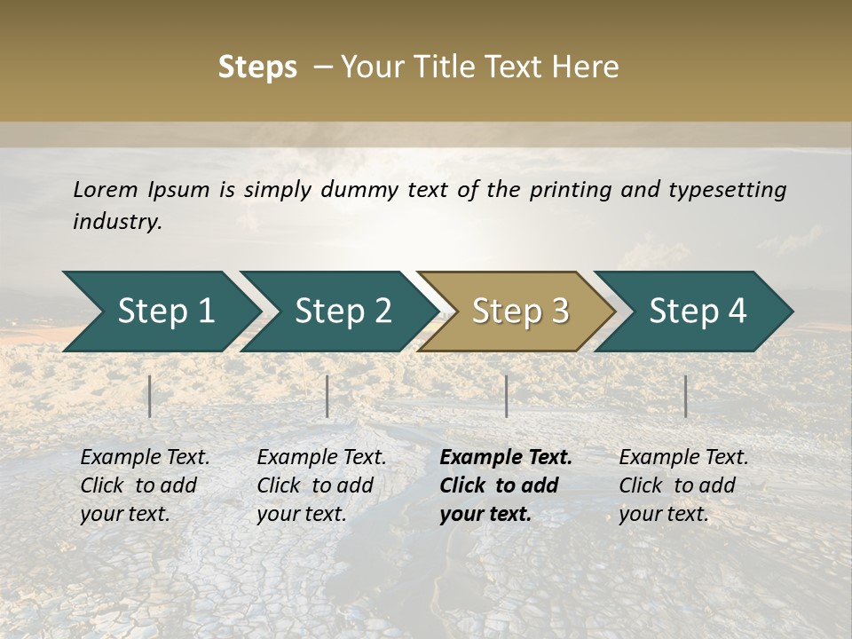 Scenic Global Dryness PowerPoint Template