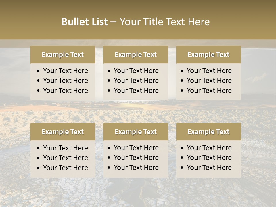 Scenic Global Dryness PowerPoint Template