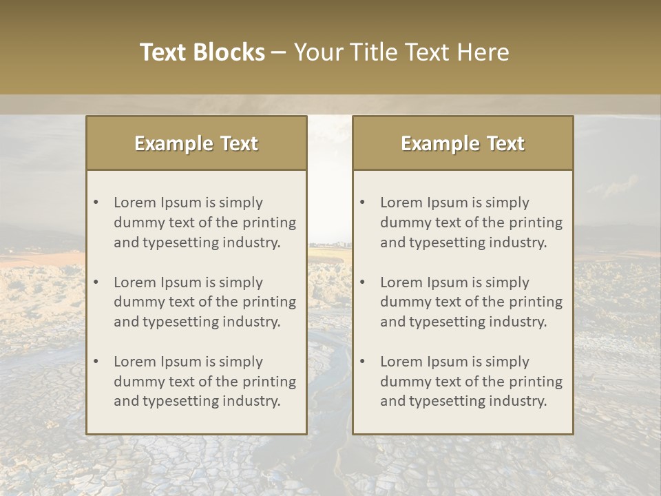 Scenic Global Dryness PowerPoint Template