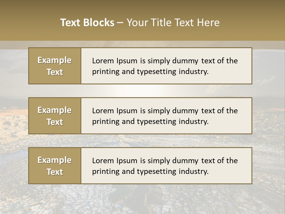 Scenic Global Dryness PowerPoint Template