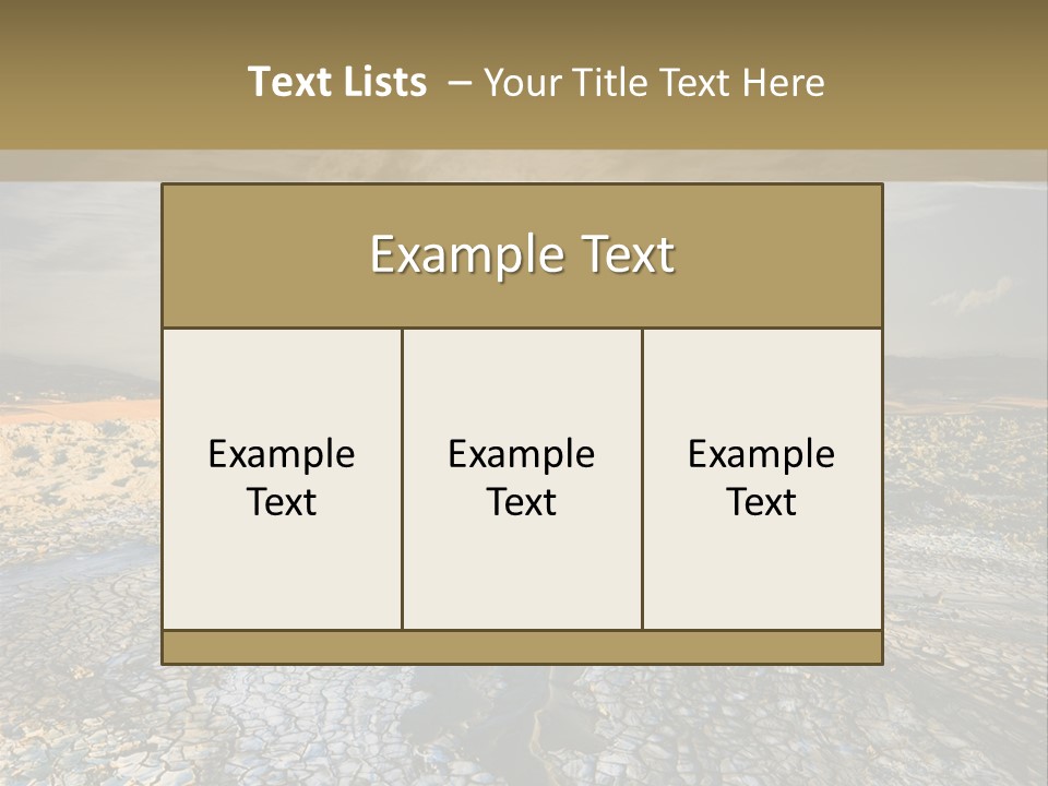 Scenic Global Dryness PowerPoint Template