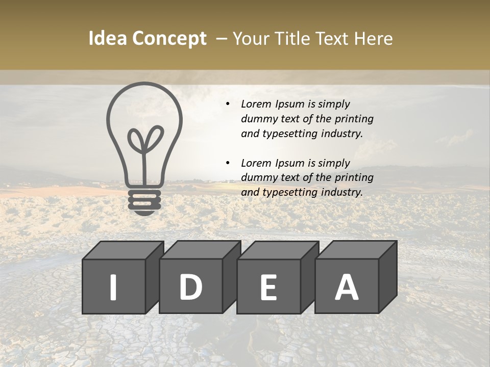 Scenic Global Dryness PowerPoint Template