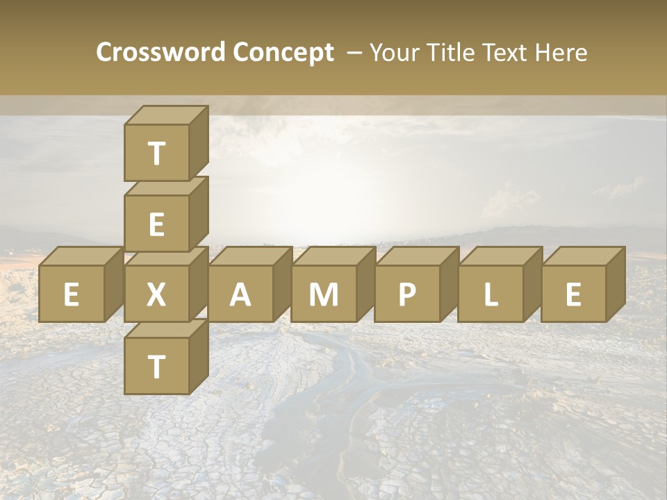 Scenic Global Dryness PowerPoint Template