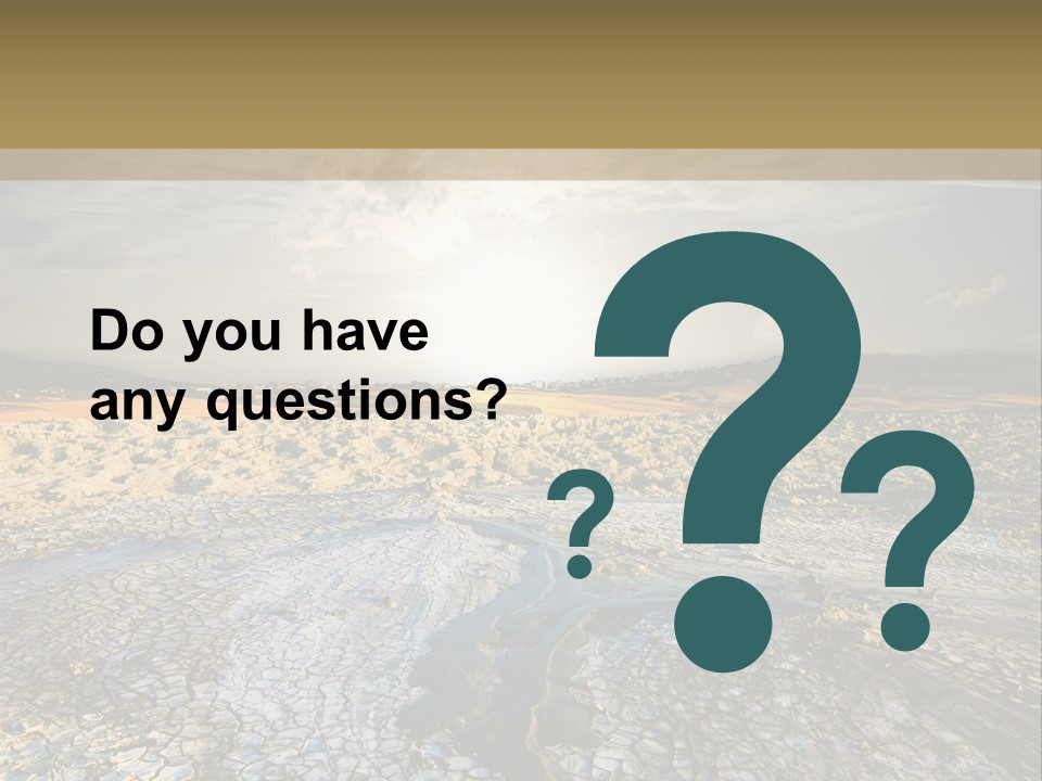 Scenic Global Dryness PowerPoint Template