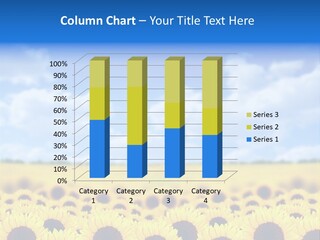 Plants Blue Sunflower PowerPoint Template