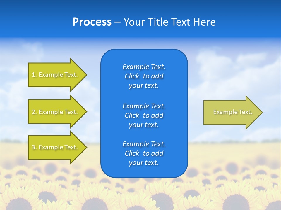 Plants Blue Sunflower PowerPoint Template