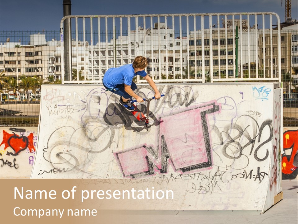 High Lifestyle Skatepark PowerPoint Template