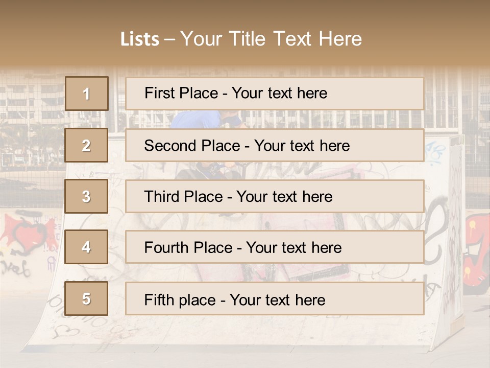 High Lifestyle Skatepark PowerPoint Template