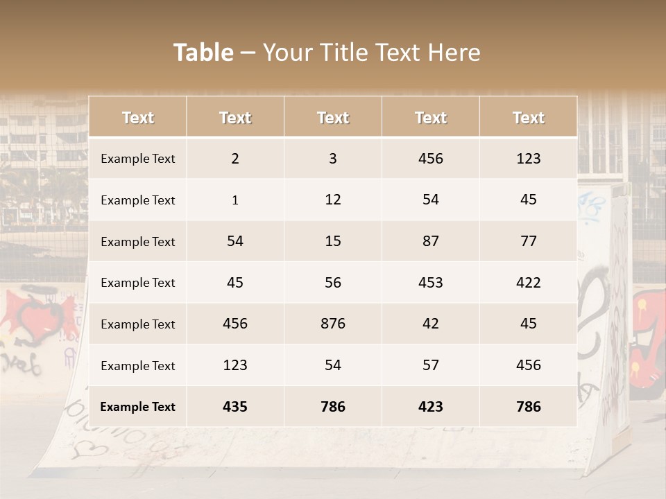High Lifestyle Skatepark PowerPoint Template