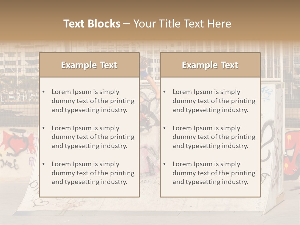 High Lifestyle Skatepark PowerPoint Template