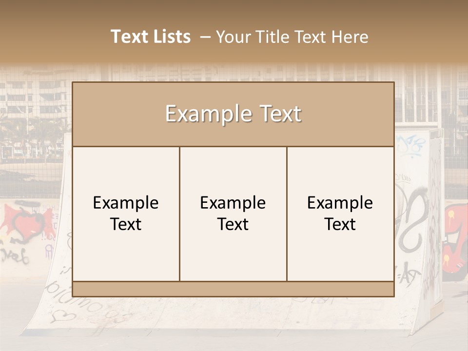 High Lifestyle Skatepark PowerPoint Template