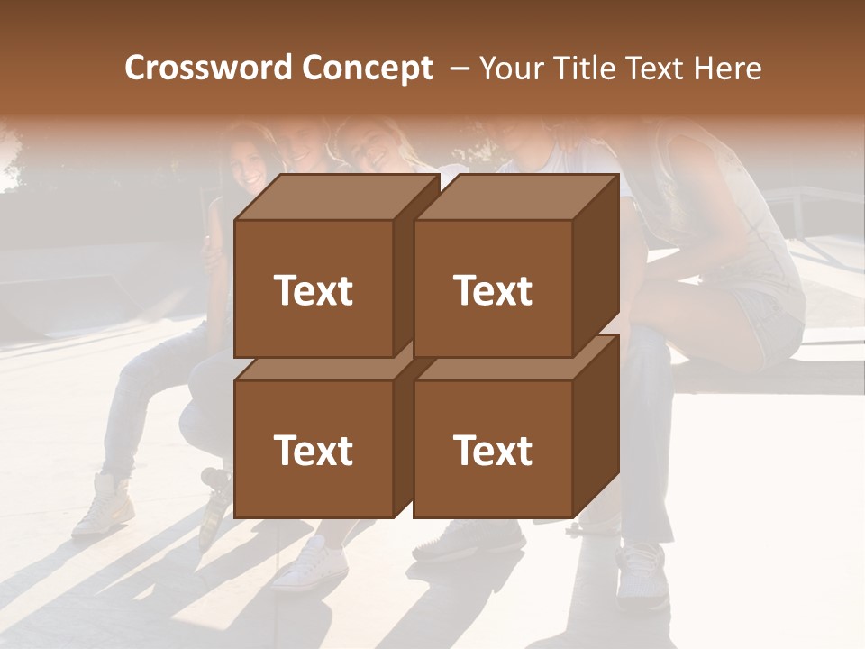 Skate Young Male PowerPoint Template