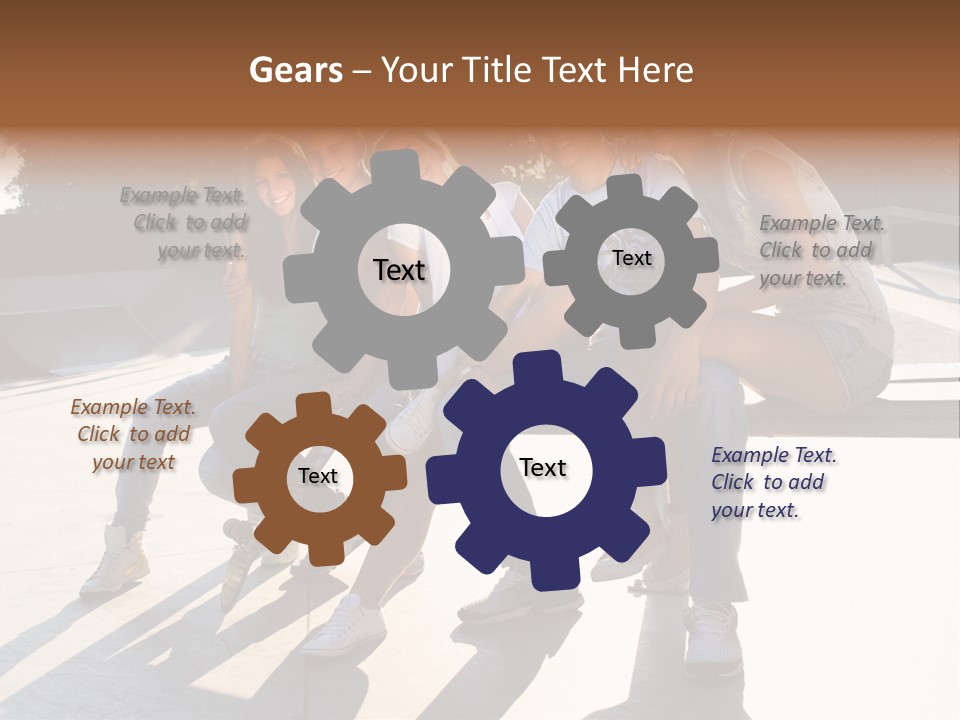 Skate Young Male PowerPoint Template