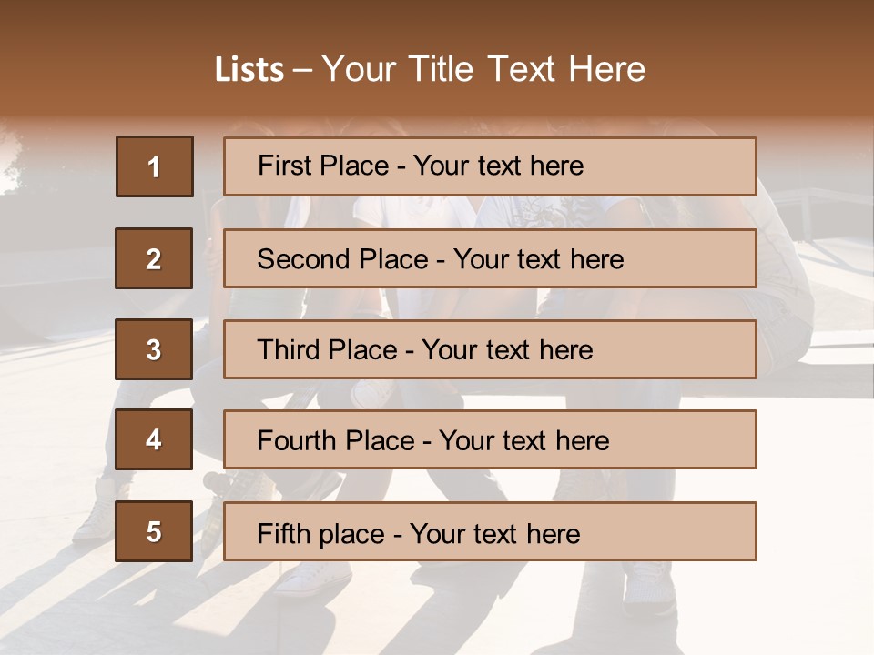 Skate Young Male PowerPoint Template