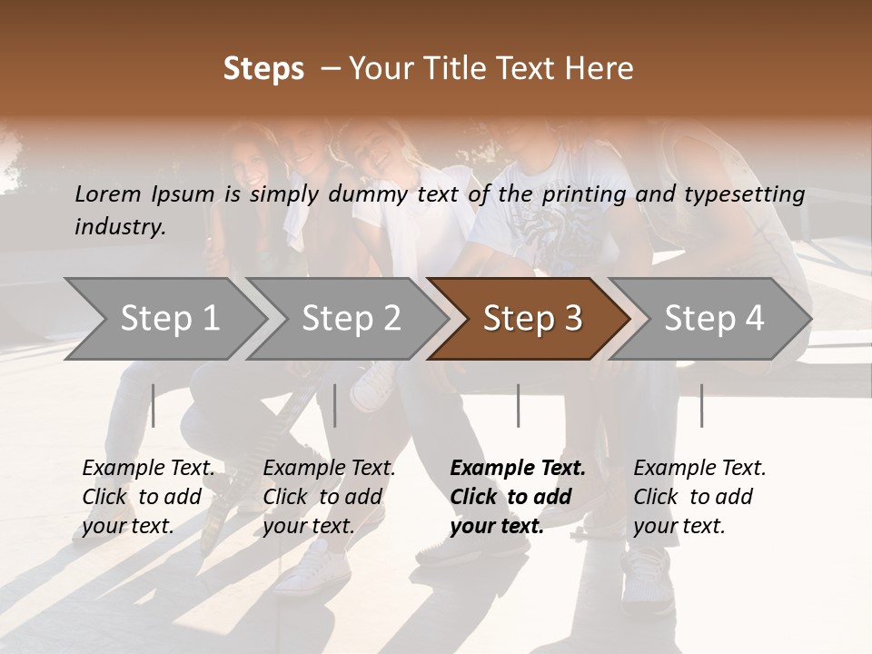 Skate Young Male PowerPoint Template