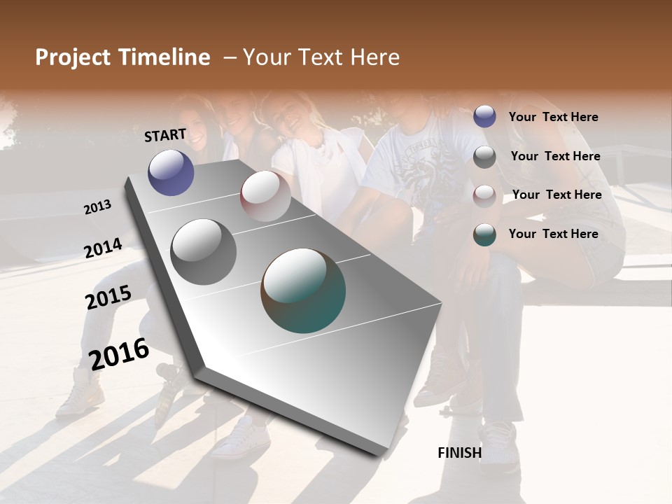 Skate Young Male PowerPoint Template