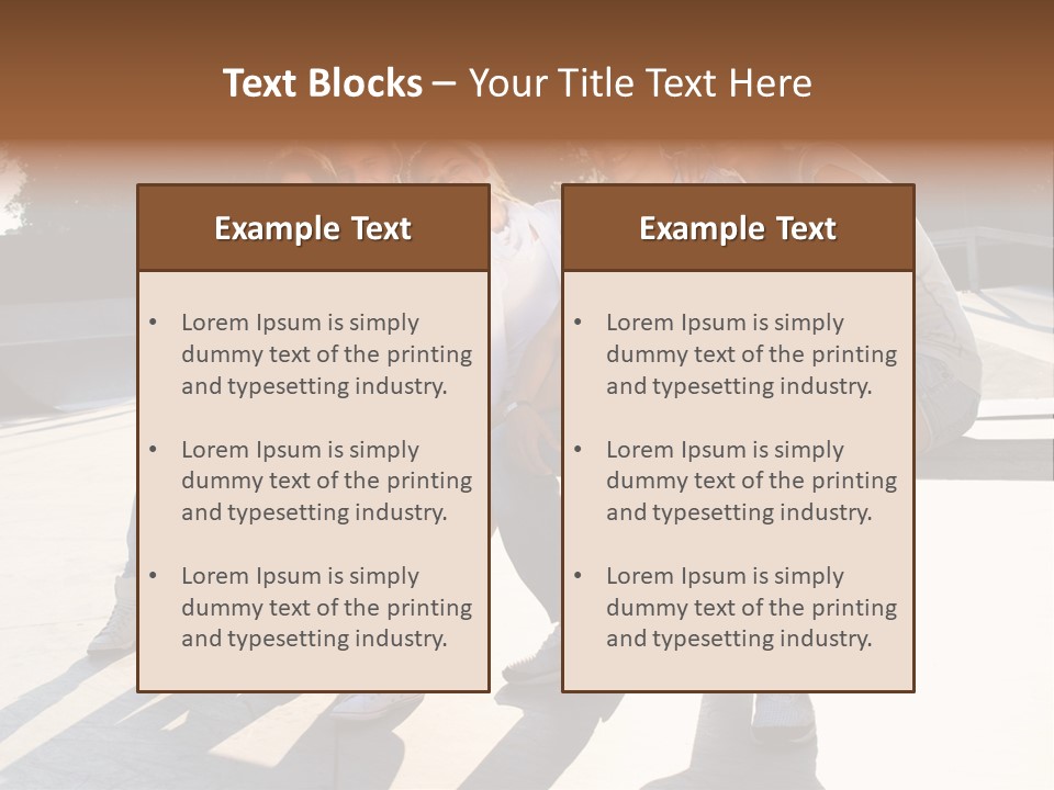 Skate Young Male PowerPoint Template