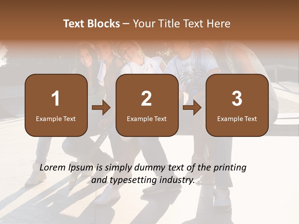 Skate Young Male PowerPoint Template